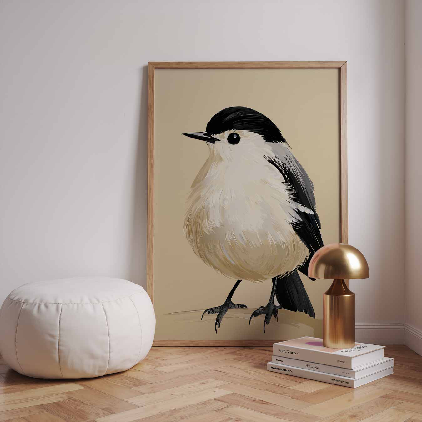 Schattige Vogel Illustratie Poster-WallArtistic