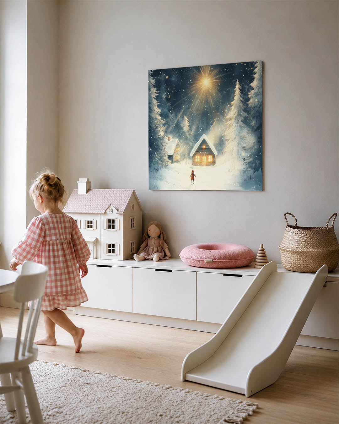 Winterse sterrenhemel Kunstwerk