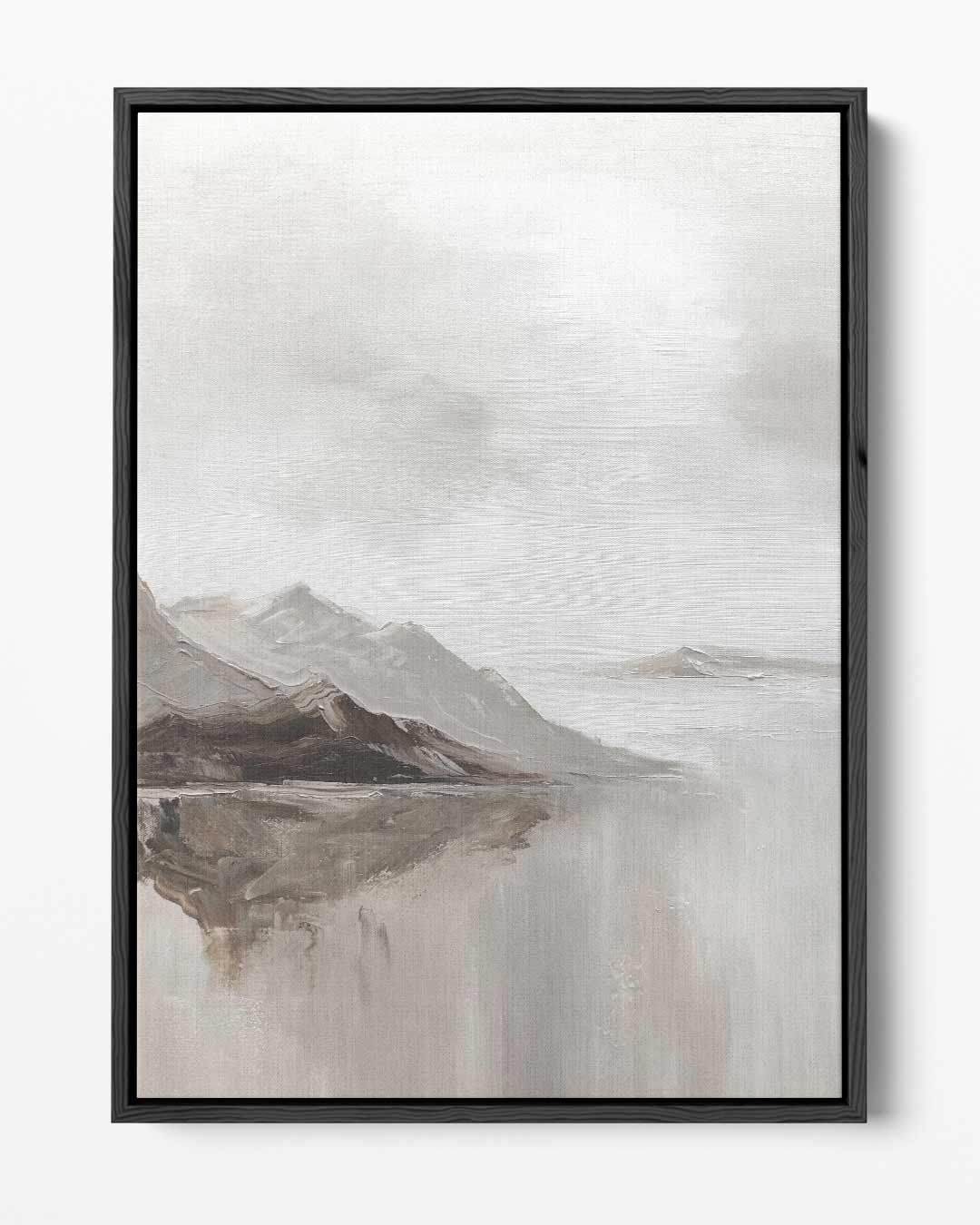 Rustig Berglandschap in Neutrale Tinten Kunstwerk-canvas-dibond-plexiglas-wanddecoratie-WallArtistic