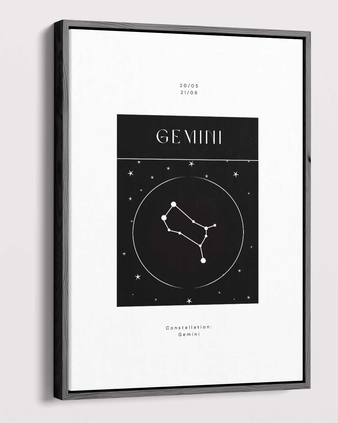 Gemini Sterrenbeeld Print Kunstwerk-canvas-dibond-plexiglas-wanddecoratie-WallArtistic