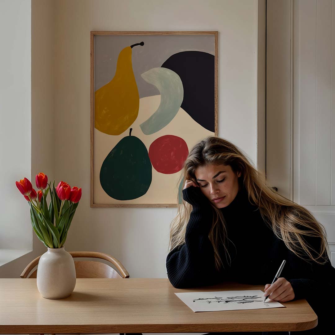 Vrolijke Fruitstilleven Poster-WallArtistic