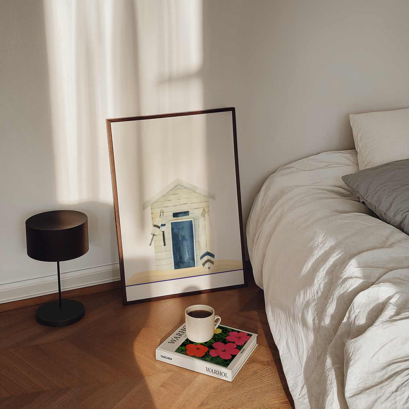 Strandhuisje Poster-WallArtistic