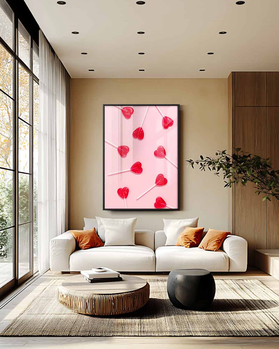 Hartvormige Lollykunst Kunstwerk-canvas-dibond-plexiglas-wanddecoratie-WallArtistic