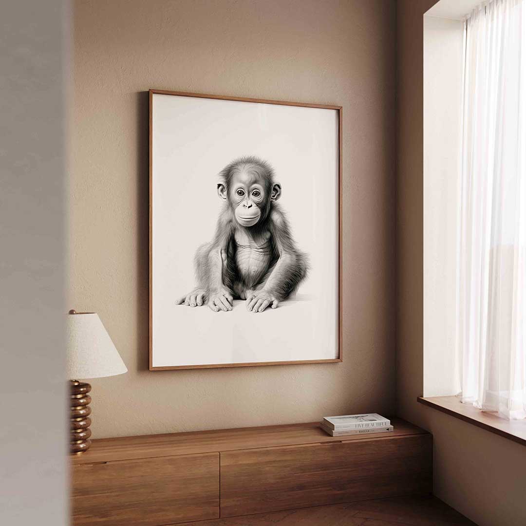 Schattige aap Poster