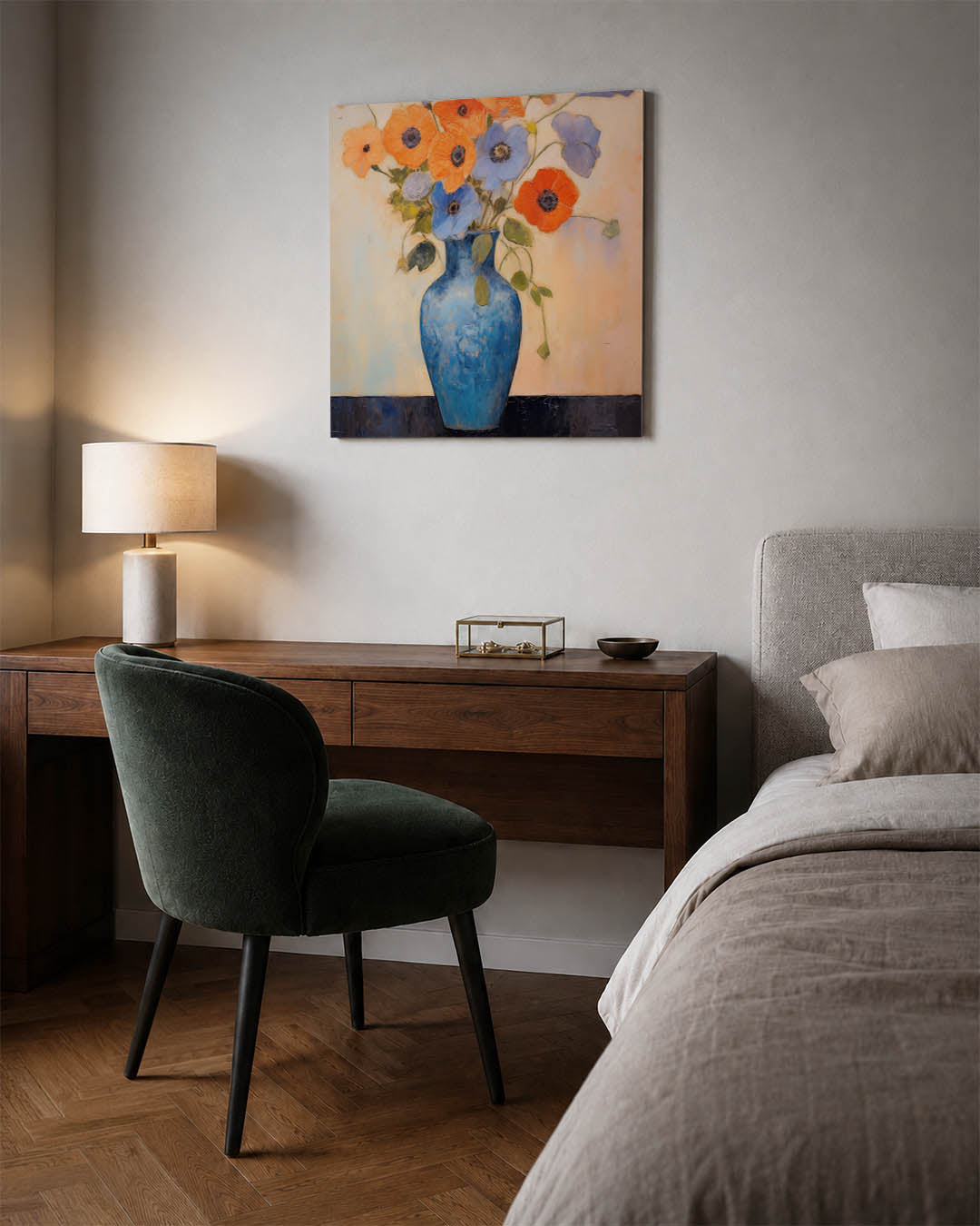 Bloemen in vaas Kunstwerk