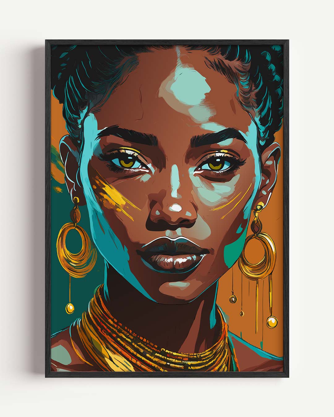 Expressieve Vrouwelijke Kracht Poster-WallArtistic