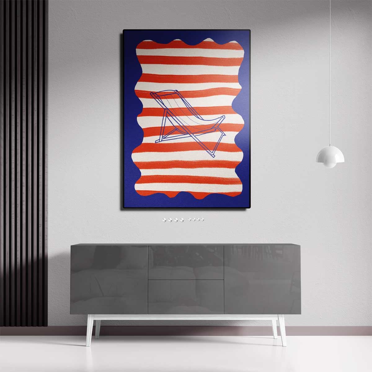 Strandstoel Droom Kunstwerk-canvas-dibond-plexiglas-wanddecoratie-WallArtistic