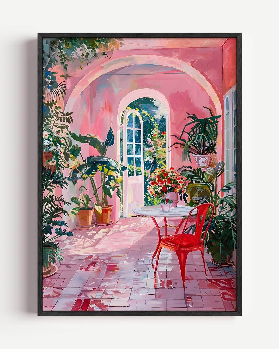 Zonnige Patio Sfeerposter-WallArtistic