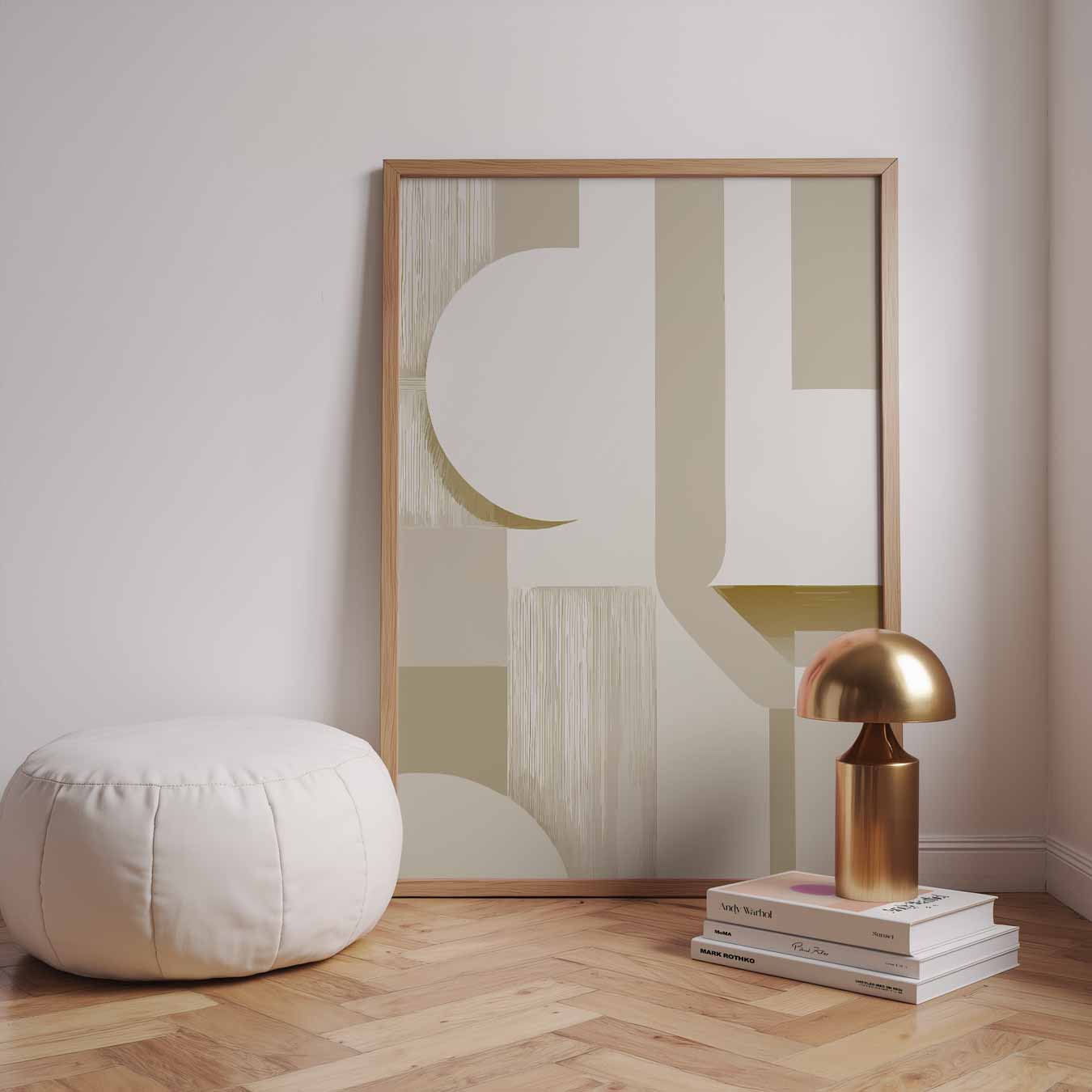 Minimalistische Beige Kunstposter