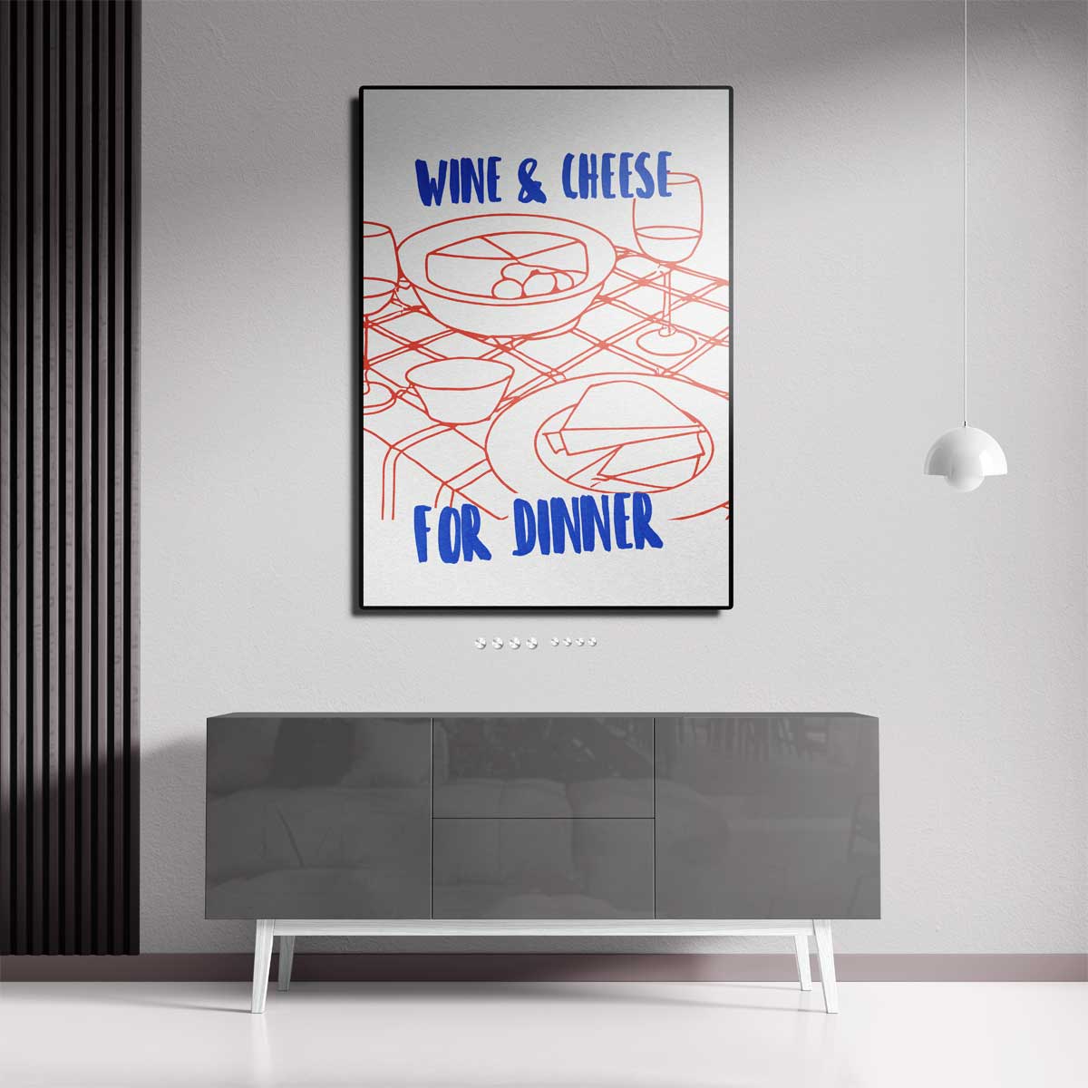 Wijn en Kaas Avond Kunstwerk-canvas-dibond-plexiglas-wanddecoratie-WallArtistic