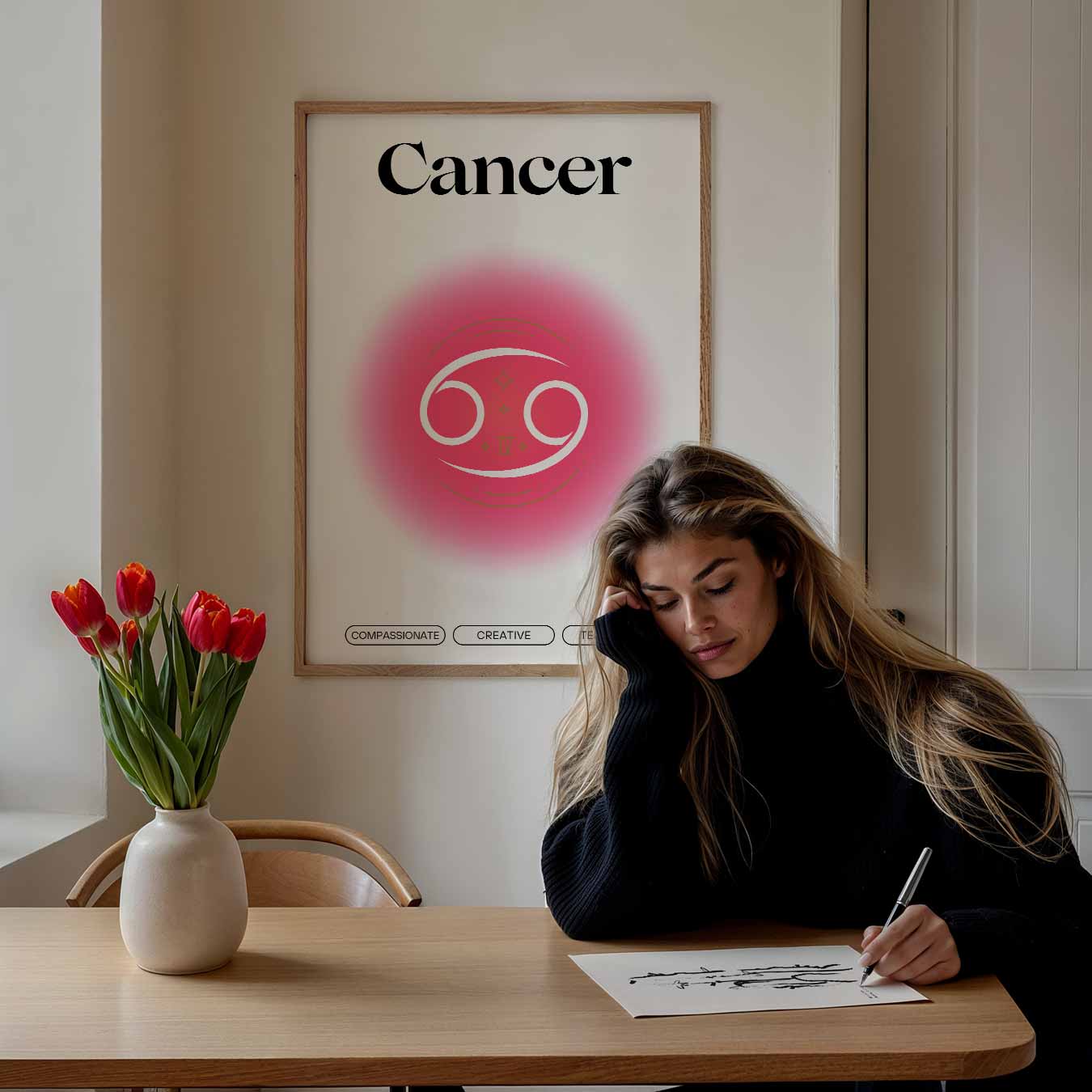 Inspirerende Kreeft Astrologieposter