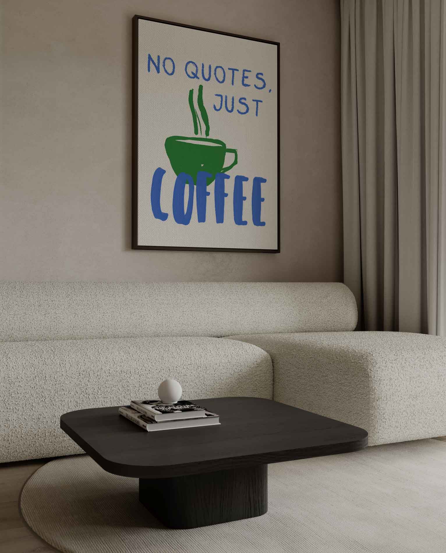 Koffie Uitsmijter Illustratie Kunstwerk-canvas-dibond-plexiglas-wanddecoratie-WallArtistic