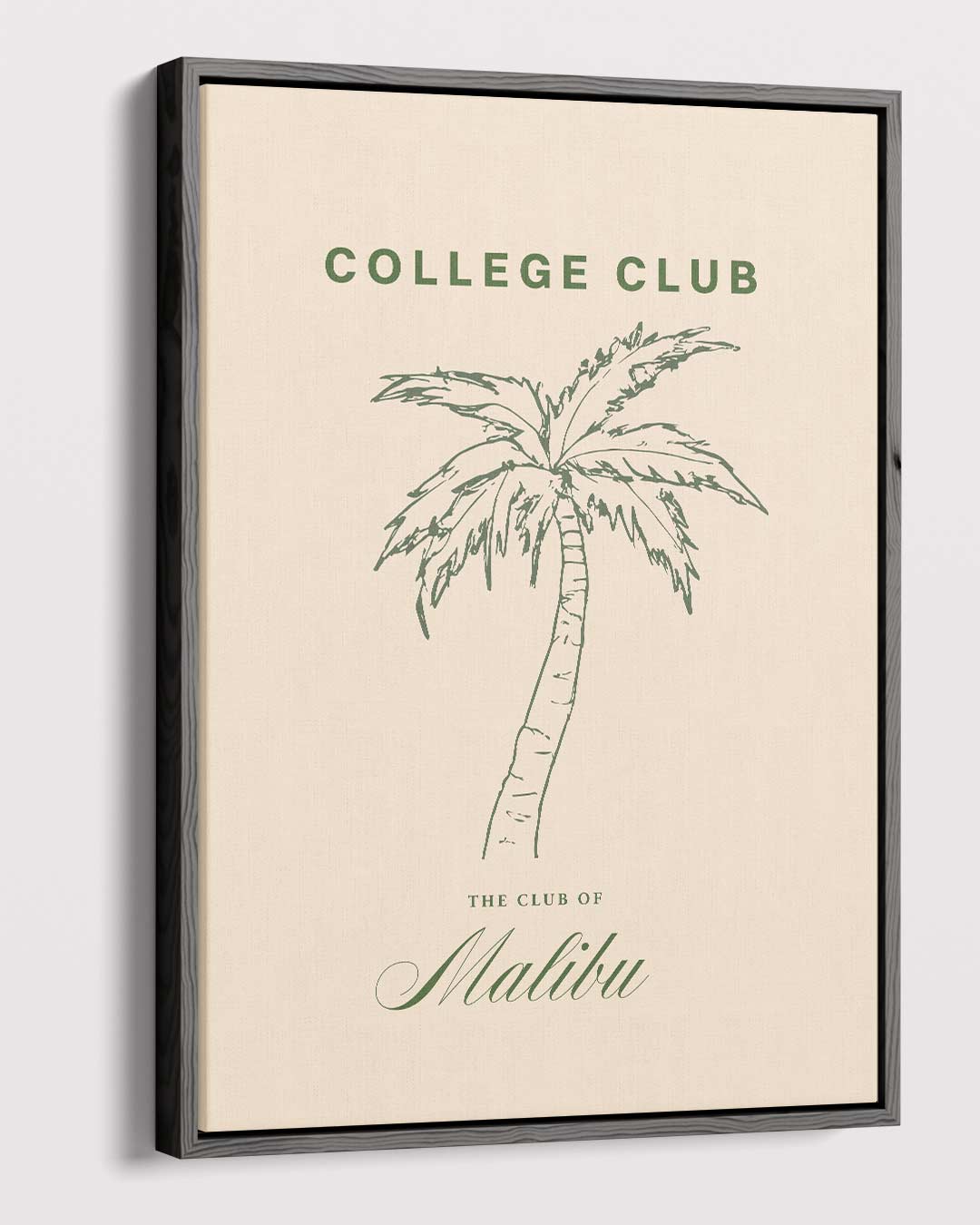 Palmboom Illustratie - College Club Kunstwerk-canvas-dibond-plexiglas-wanddecoratie-WallArtistic