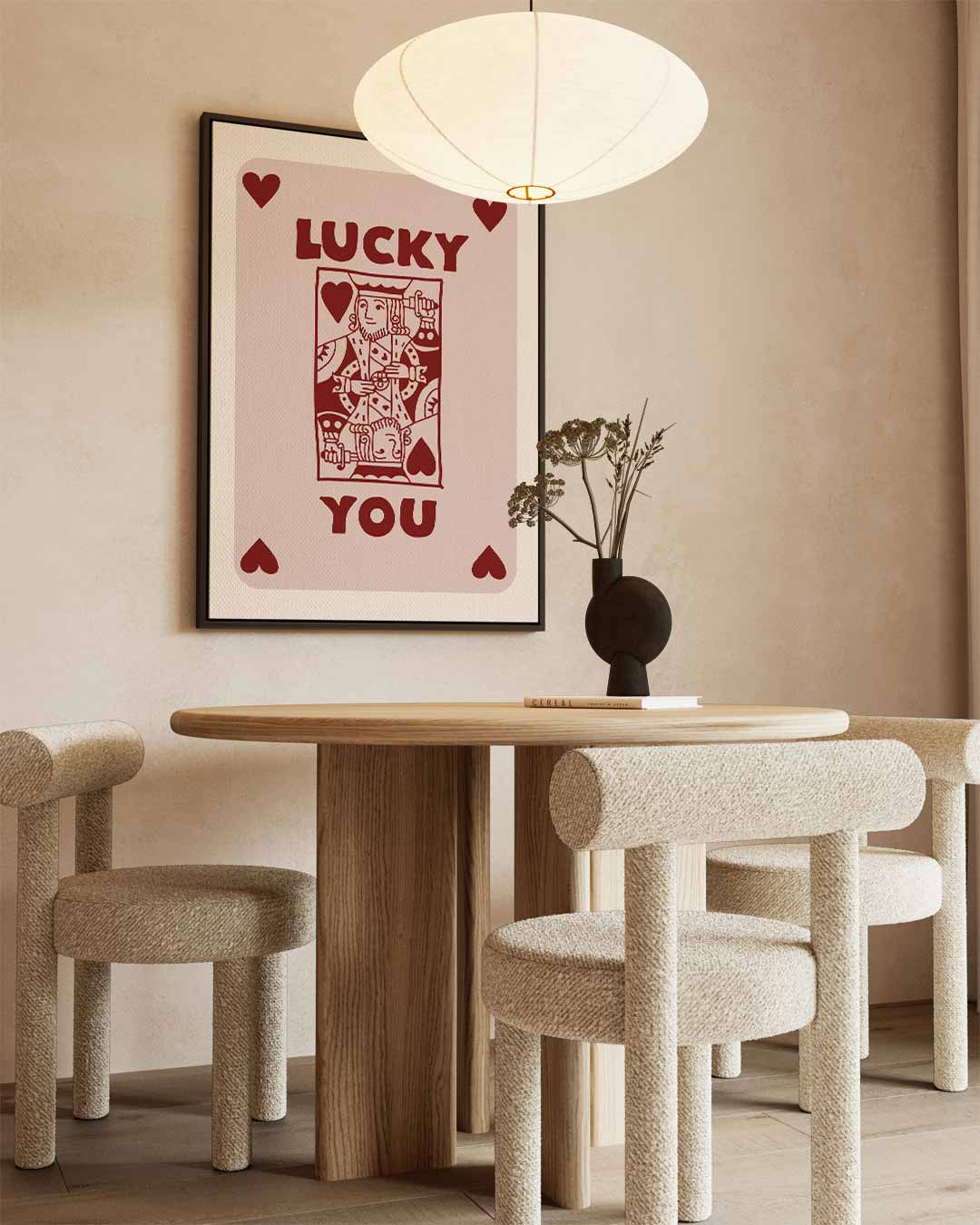Lucky You Speelkaart Kunst Kunstwerk-canvas-dibond-plexiglas-wanddecoratie-WallArtistic