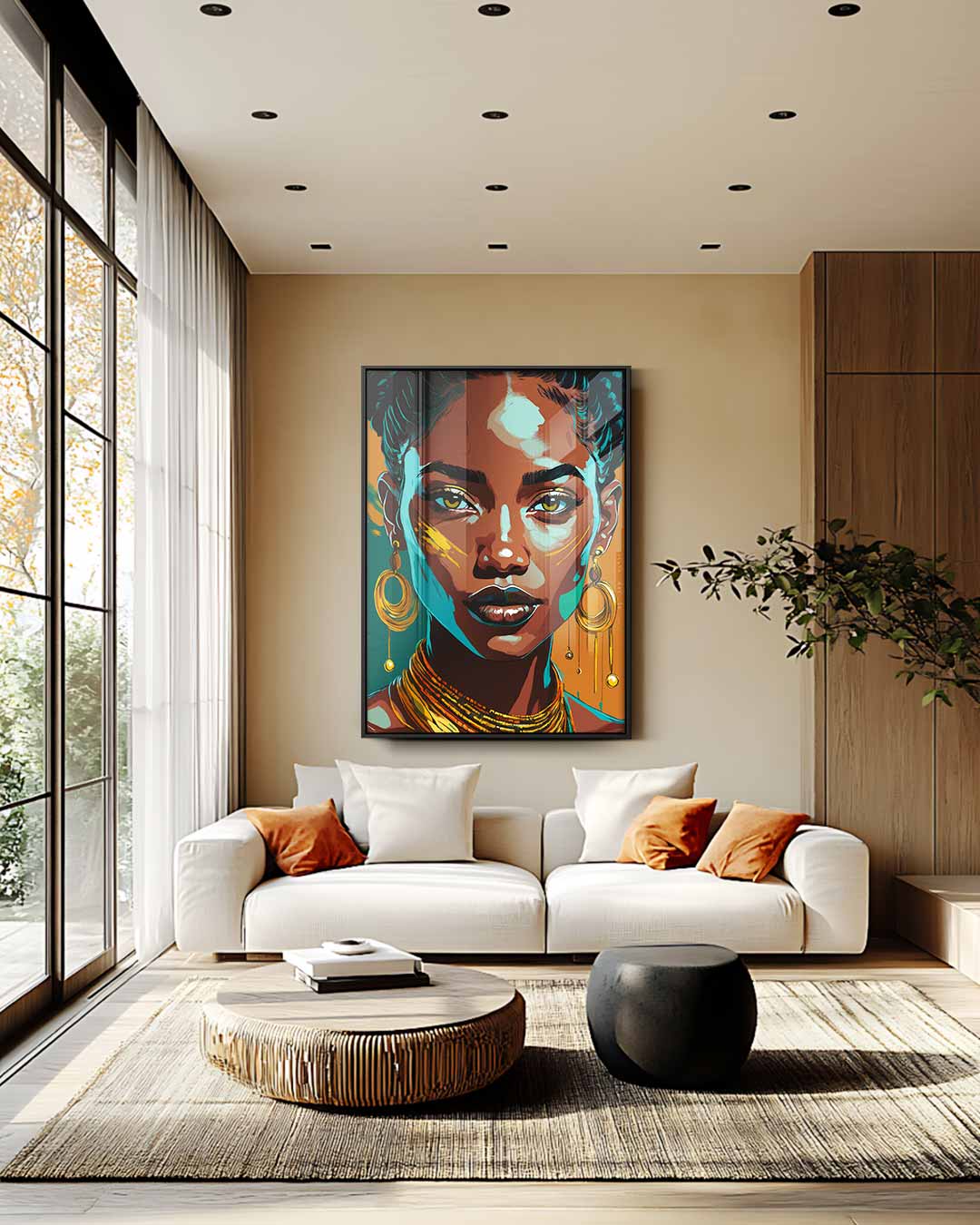 Kleurrijke Portretmagie Kunstwerk-canvas-dibond-plexiglas-wanddecoratie-WallArtistic
