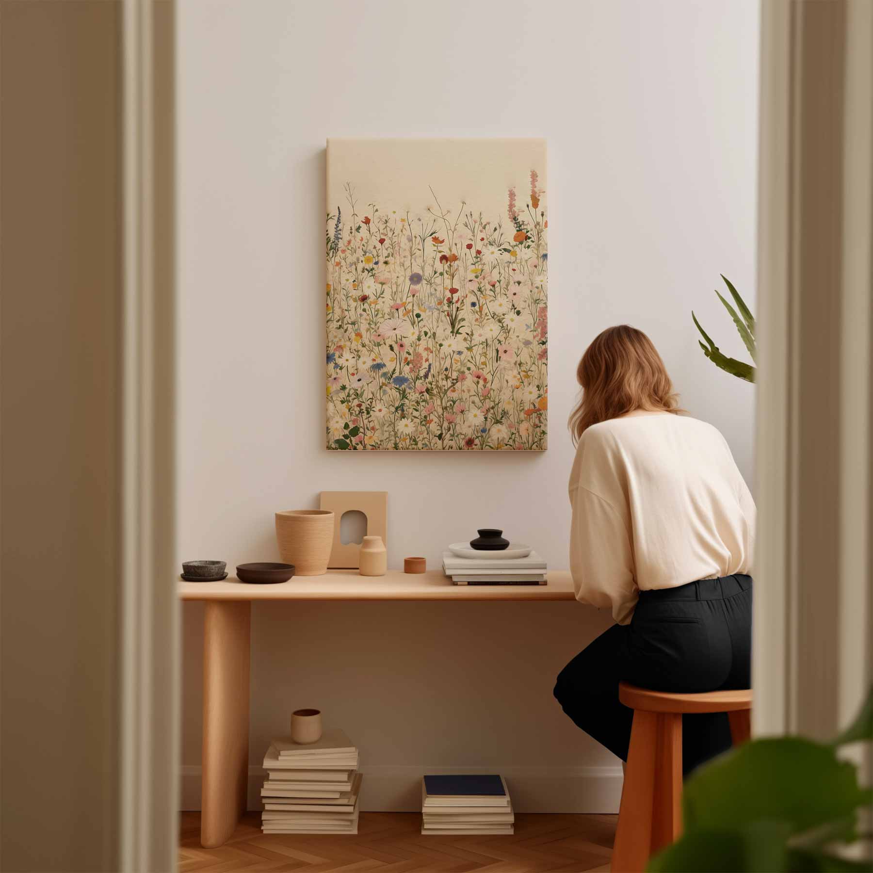 Veld Vol Wildbloemen Kunstwerk-canvas-dibond-plexiglas-wanddecoratie-WallArtistic