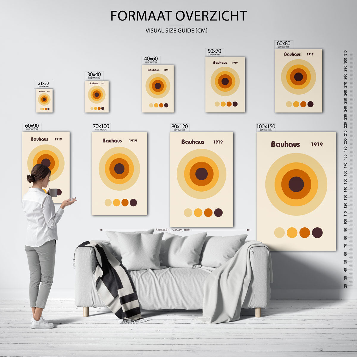 Cirkelvormen en kleur Poster
