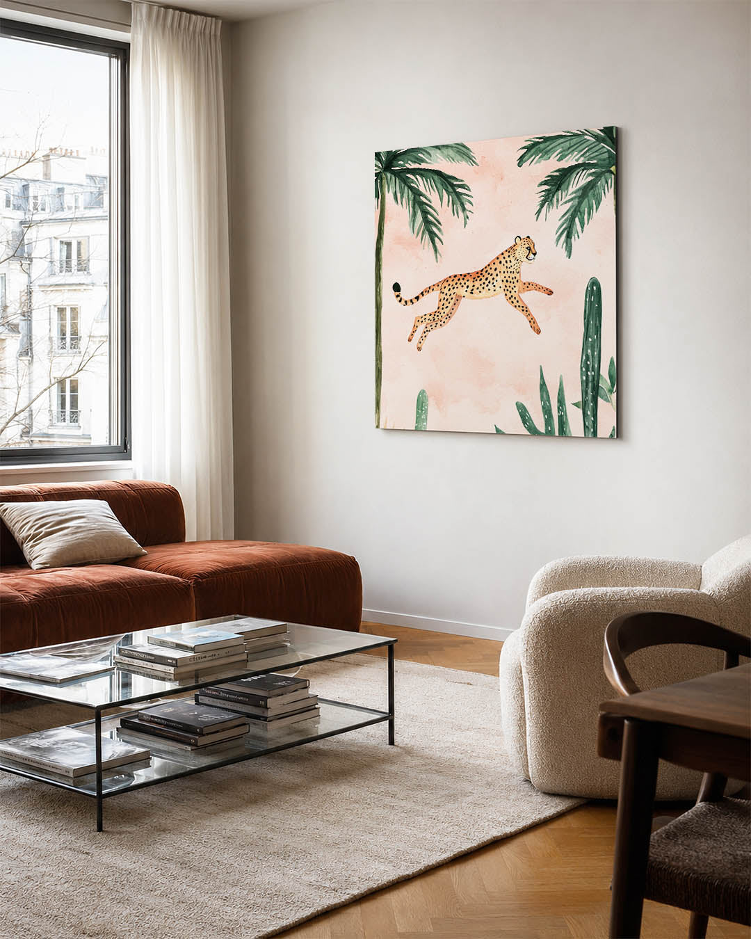 Springende luipaard Kunstwerk