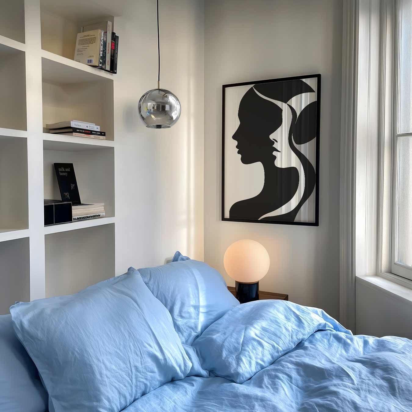 Elegante Silhouet Vrouwenposter
