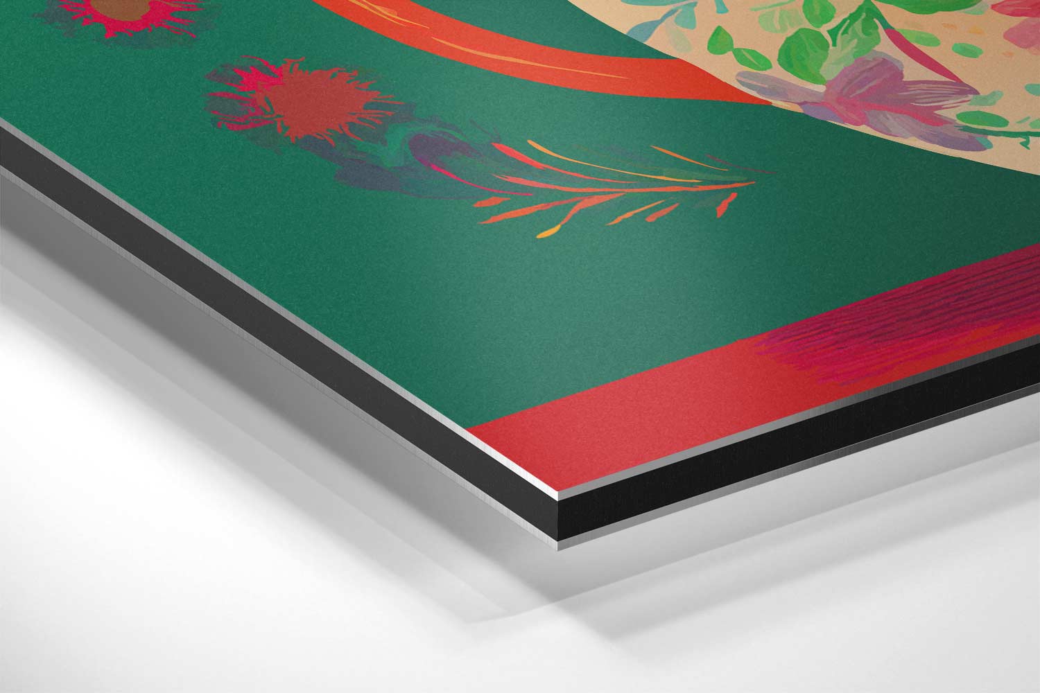 Bloemrijk Binnentuin Kunstwerk-canvas-dibond-plexiglas-wanddecoratie-WallArtistic