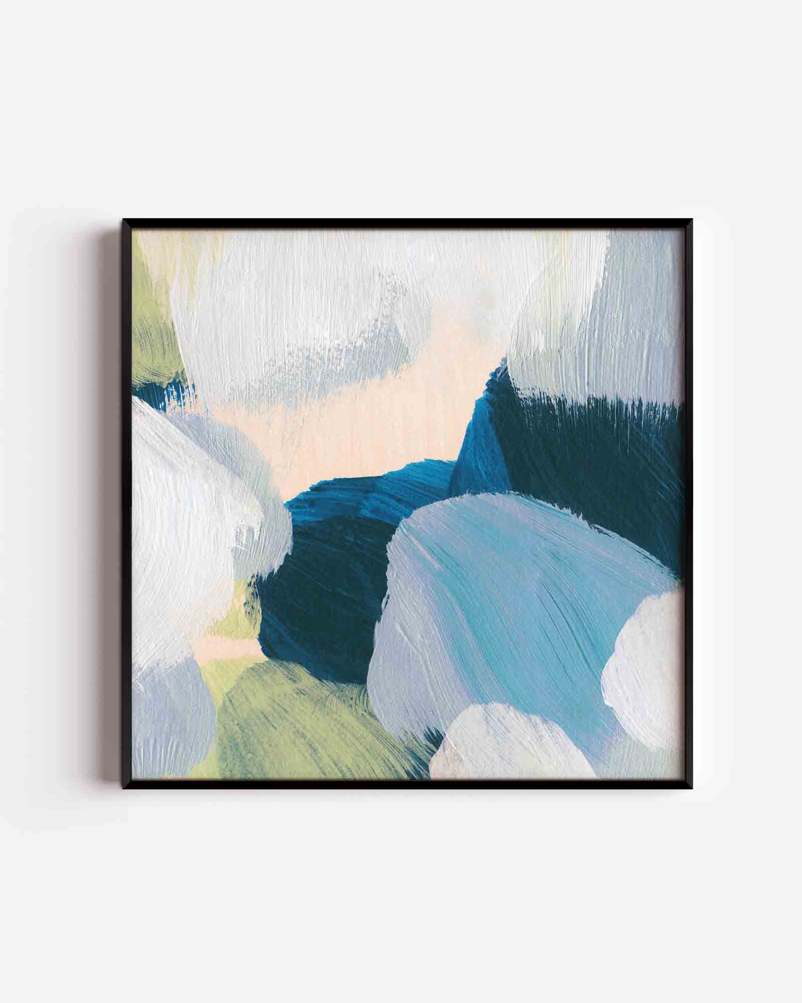 Abstracte penseelstreken Poster
