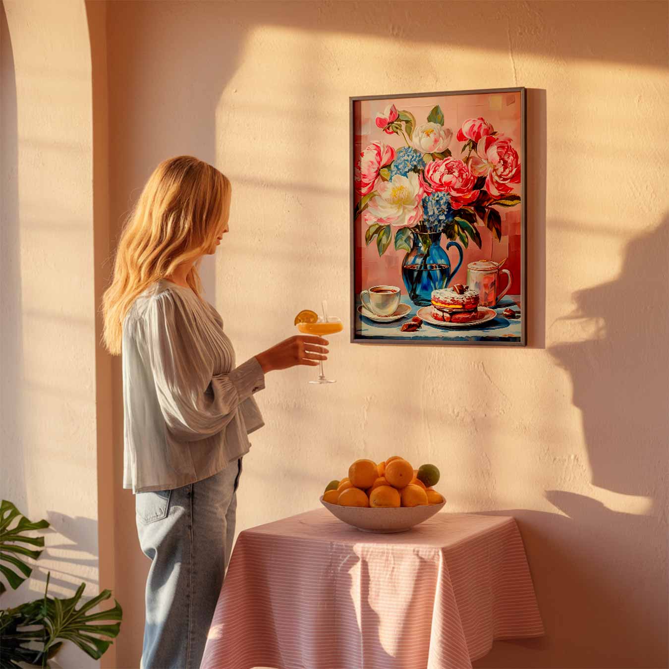 Bloemige Ontbijt Vibes Poster