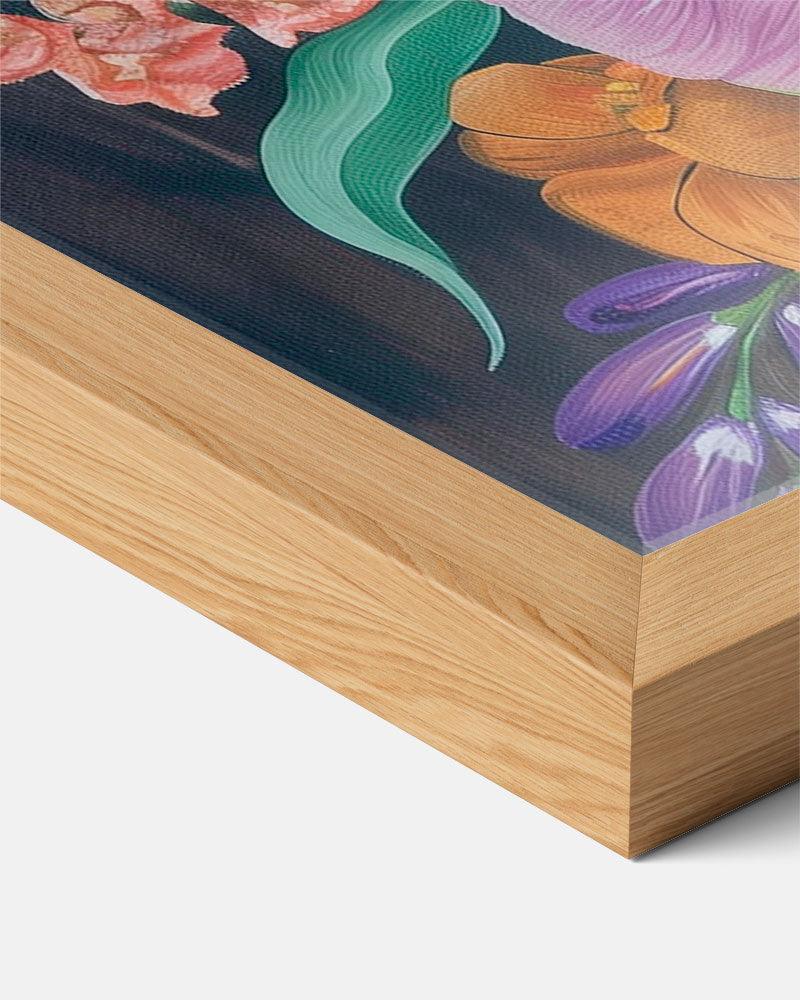 Bloemenpracht op Donkere Achtergrond Poster-WallArtistic