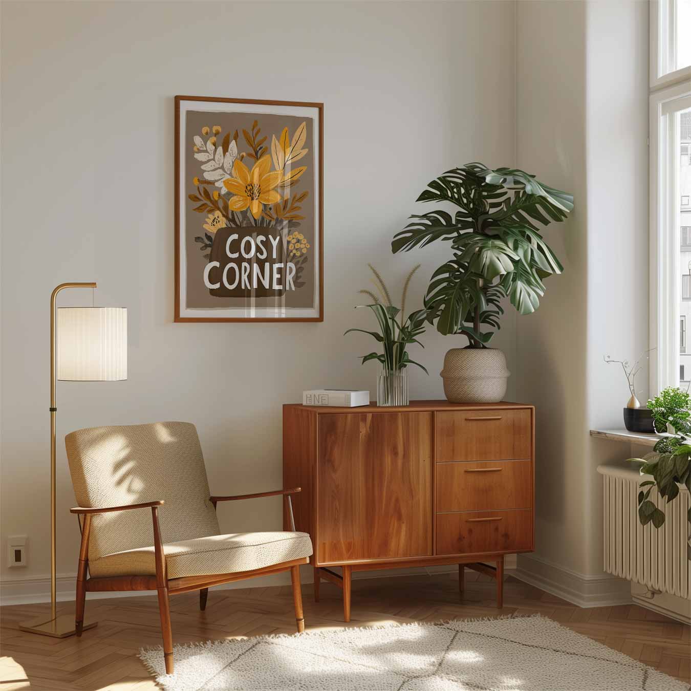 Cosy Corner Bloemenposter