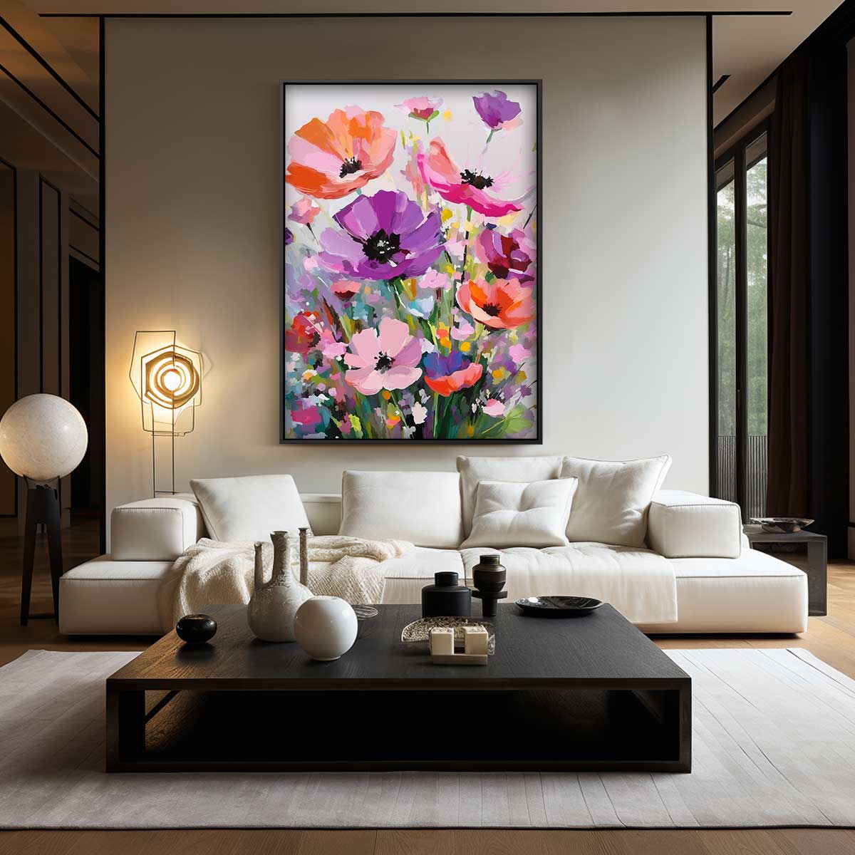 Bloemenweelde Schilderij Kunstwerk-canvas-dibond-plexiglas-wanddecoratie-WallArtistic