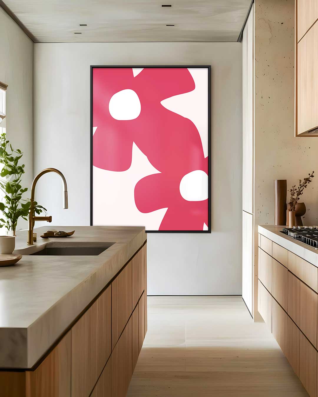 Bloemenpracht in Roze Kunstwerk-canvas-dibond-plexiglas-wanddecoratie-WallArtistic