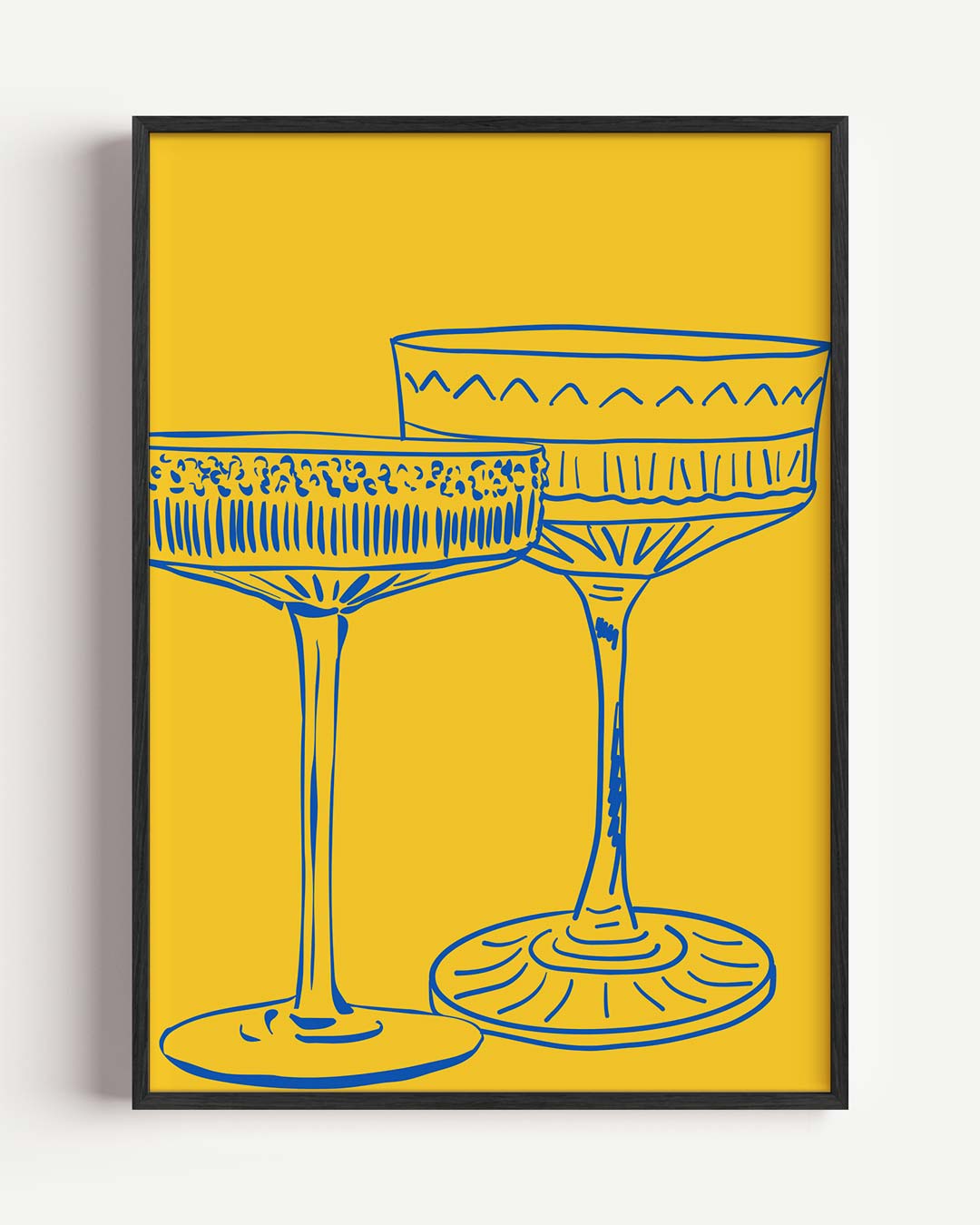 Stijlvolle Cocktailglazen Poster-WallArtistic