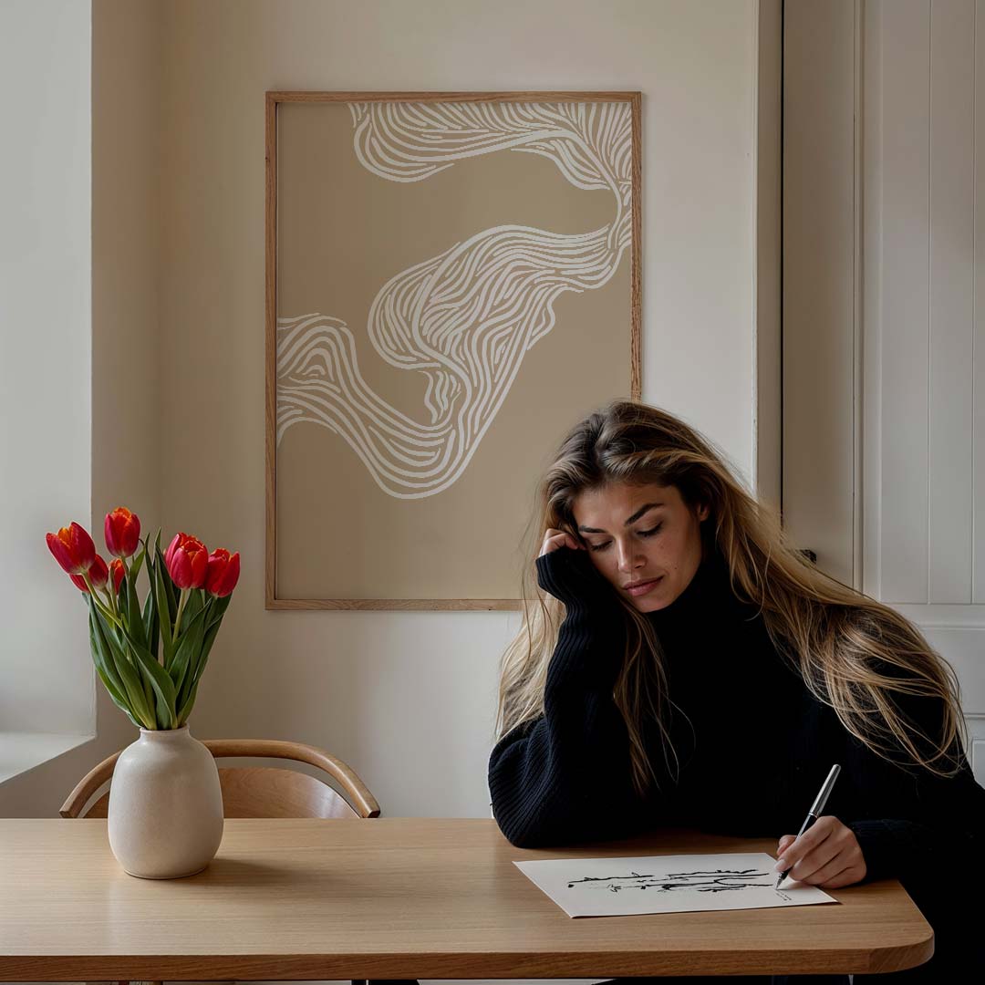 Organische Lijnkunst Poster-WallArtistic