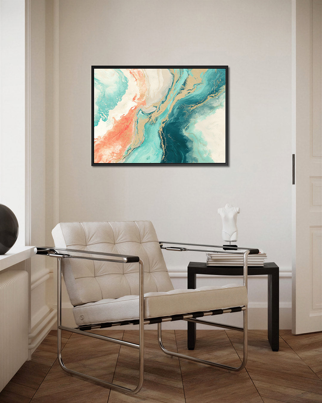 Vloeiende kleurencompositie Kunstwerk