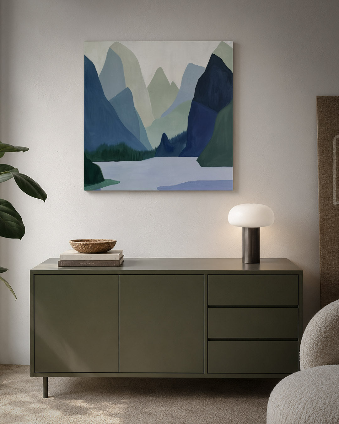 Serene berglandschap Kunstwerk