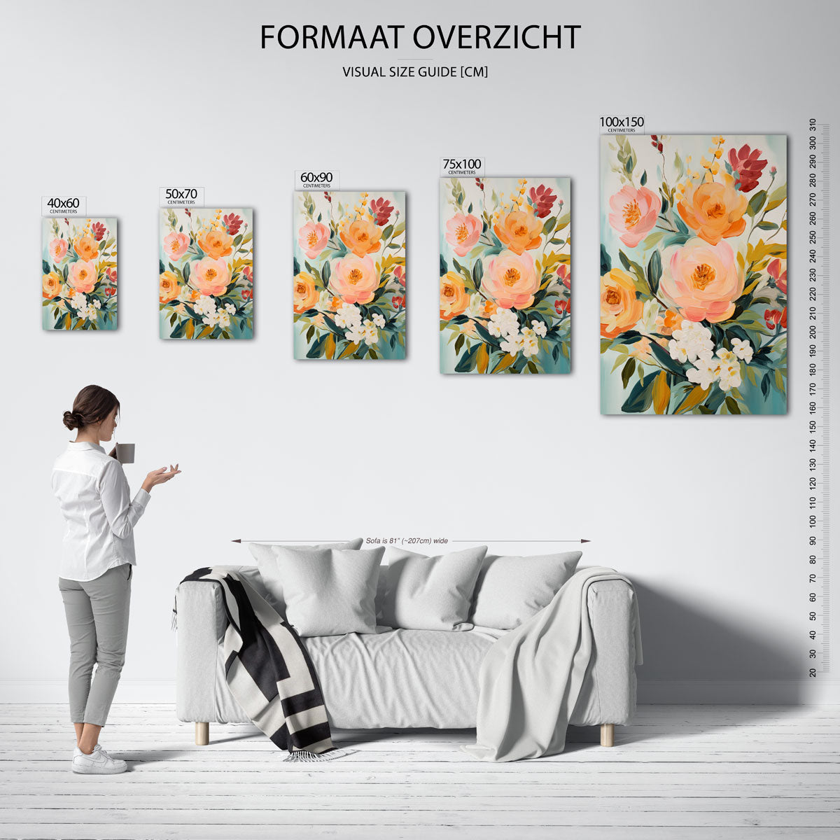 Bloemrijke kleurenpracht Kunstwerk