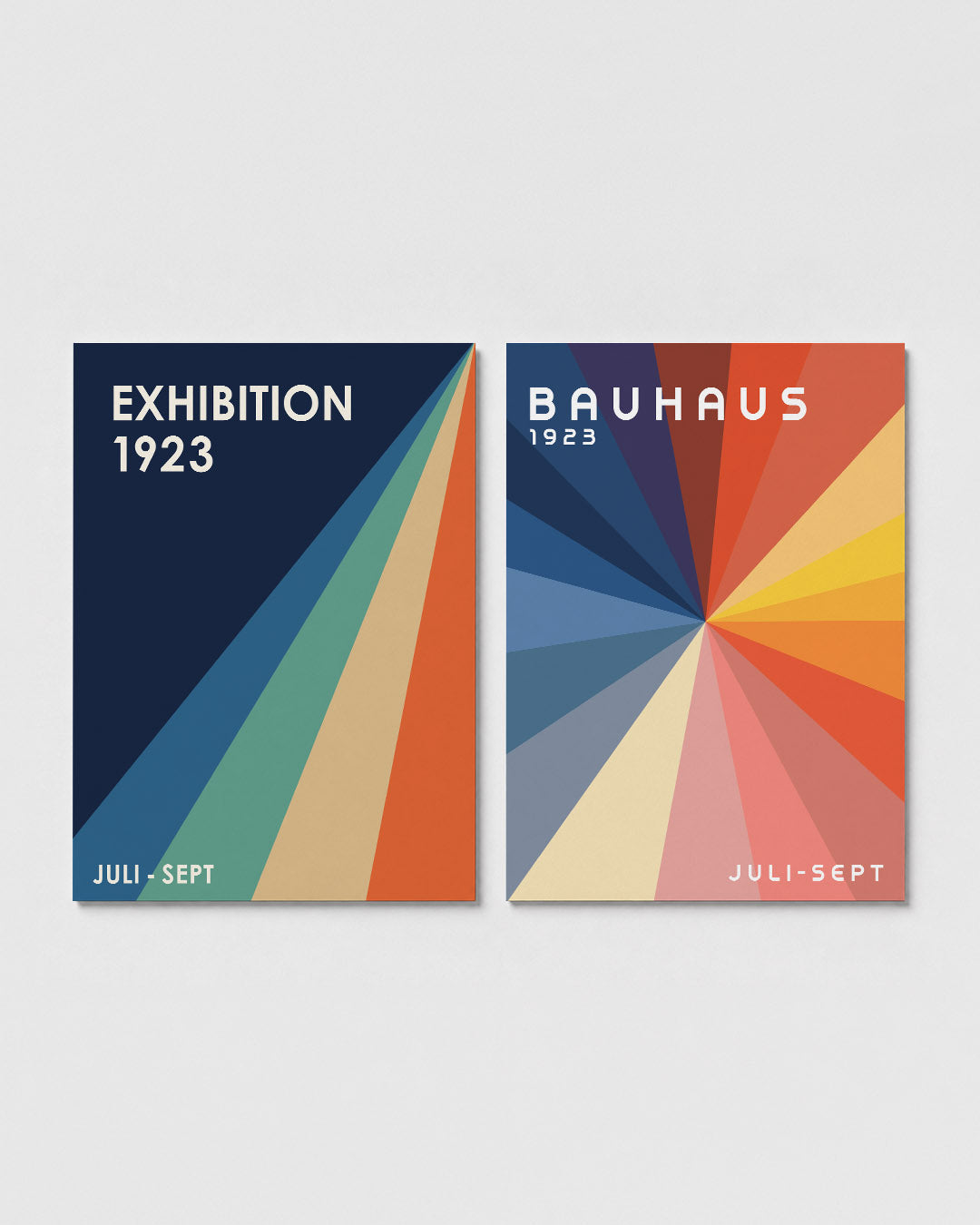 Kleurrijke stralen Posterset