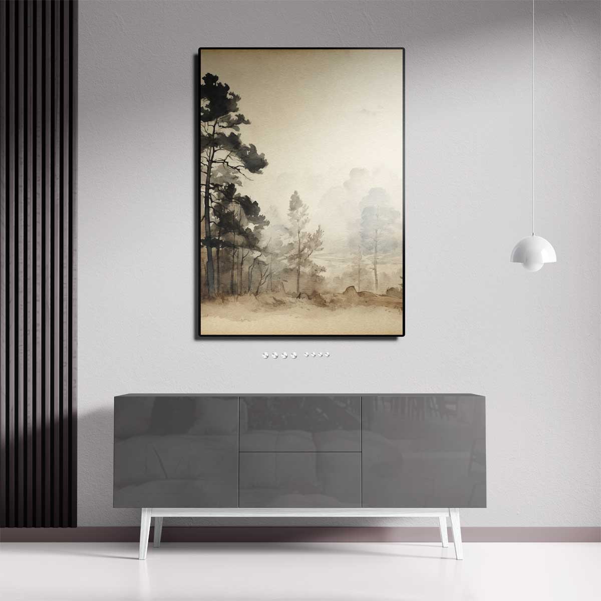 Rustige Bosmist Kunstwerk-canvas-dibond-plexiglas-wanddecoratie-WallArtistic