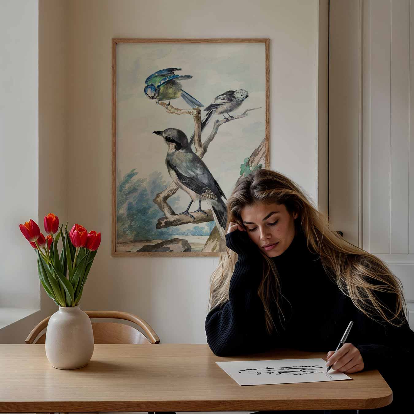 Vrolijke Vogels in de Natuur Poster