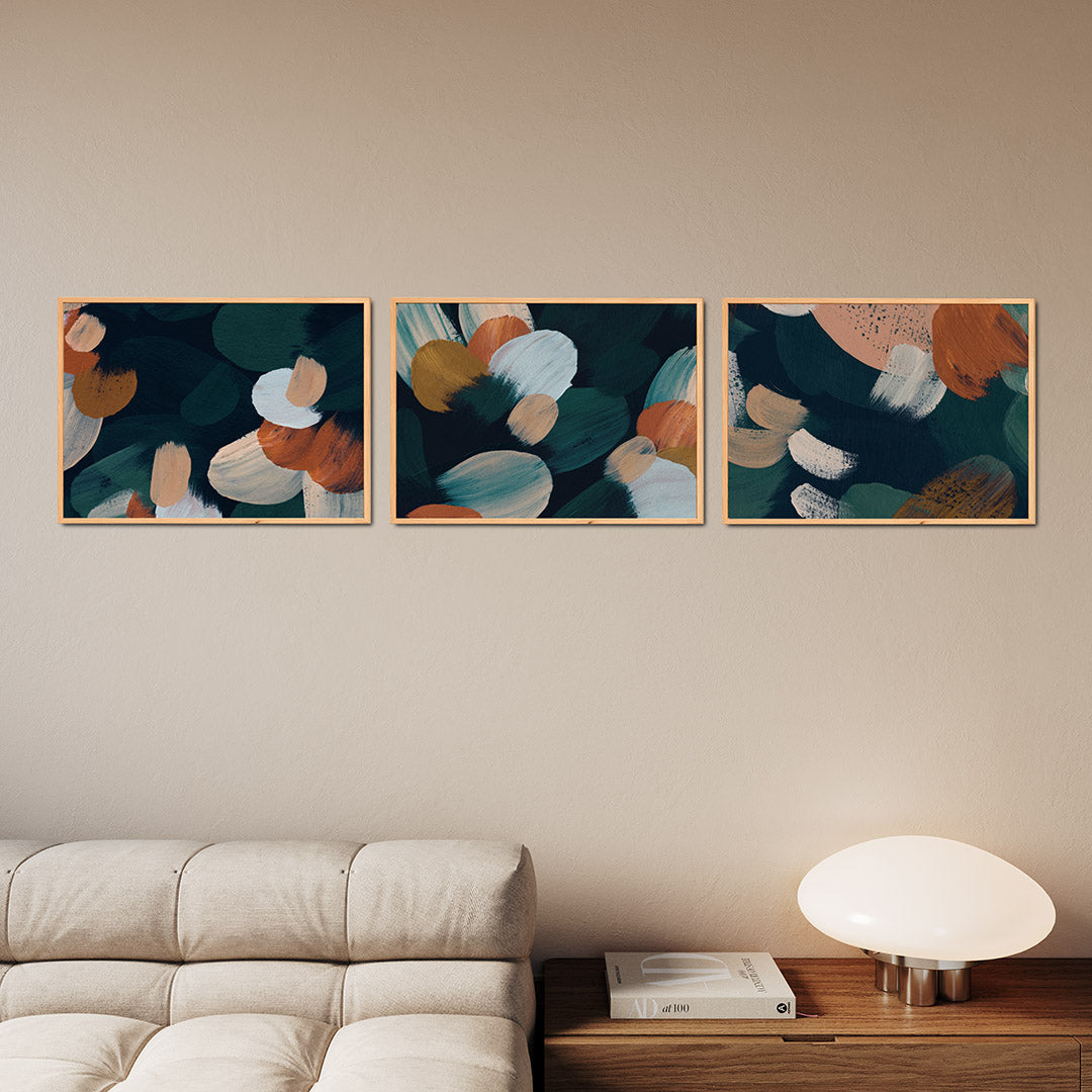 Kleurvlakken en borstelvegen Posterset
