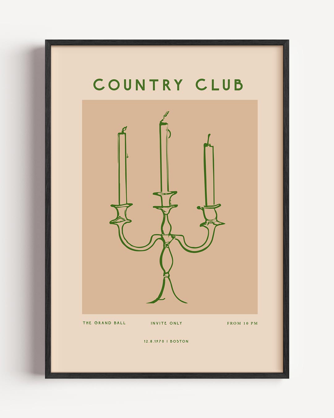 Elegante Kaarsenstandaard Poster-WallArtistic