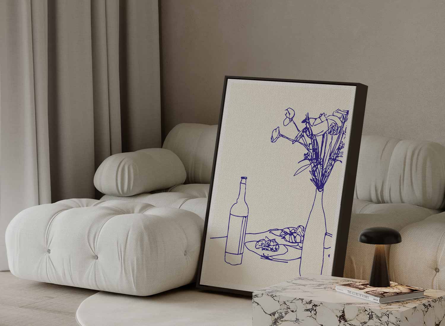 Eenvoudige Elegantie Kunstwerk-canvas-dibond-plexiglas-wanddecoratie-WallArtistic