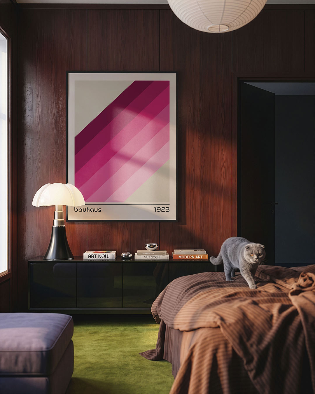 Diagonale kleurvlakken Poster