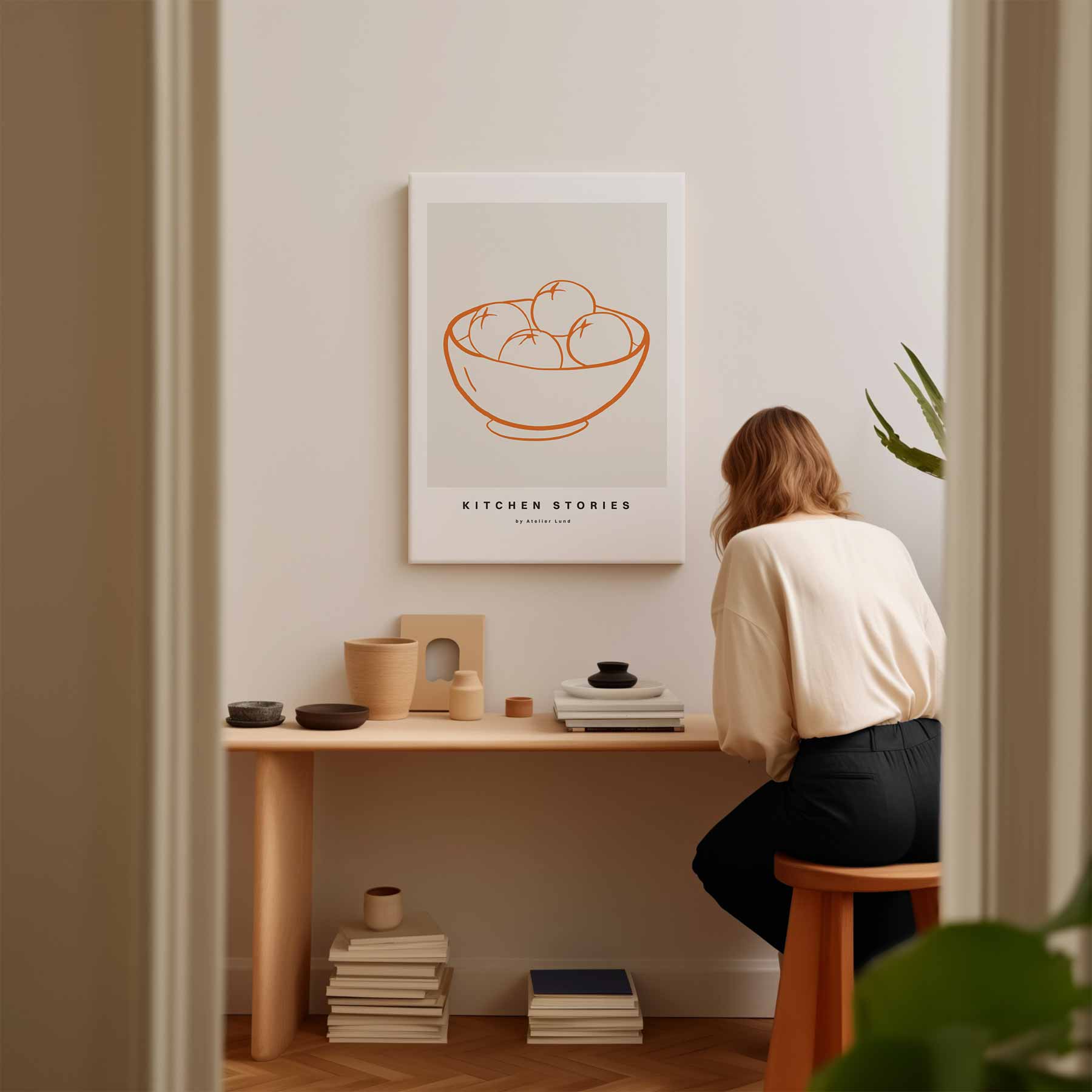 Kitchen Stories: Mandarijnen in de Kom Kunstwerk-canvas-dibond-plexiglas-wanddecoratie-WallArtistic