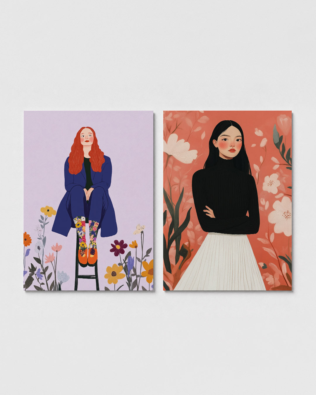 Kleurrijke bloemenharmonie Posterset
