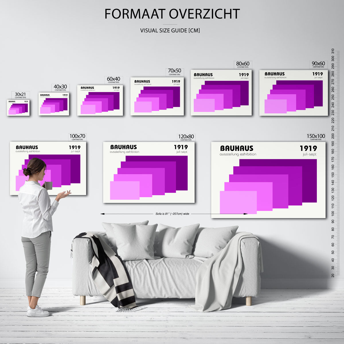 Vormritme en kleur Poster