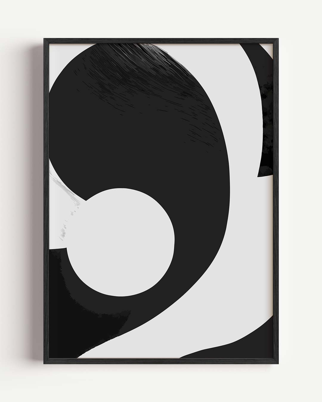 Abstracte Zwart-Wit Wandsierkunst Poster-WallArtistic