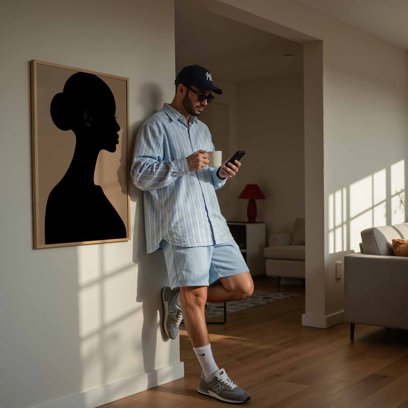 Elegante Vrouwelijke Silhouet Poster