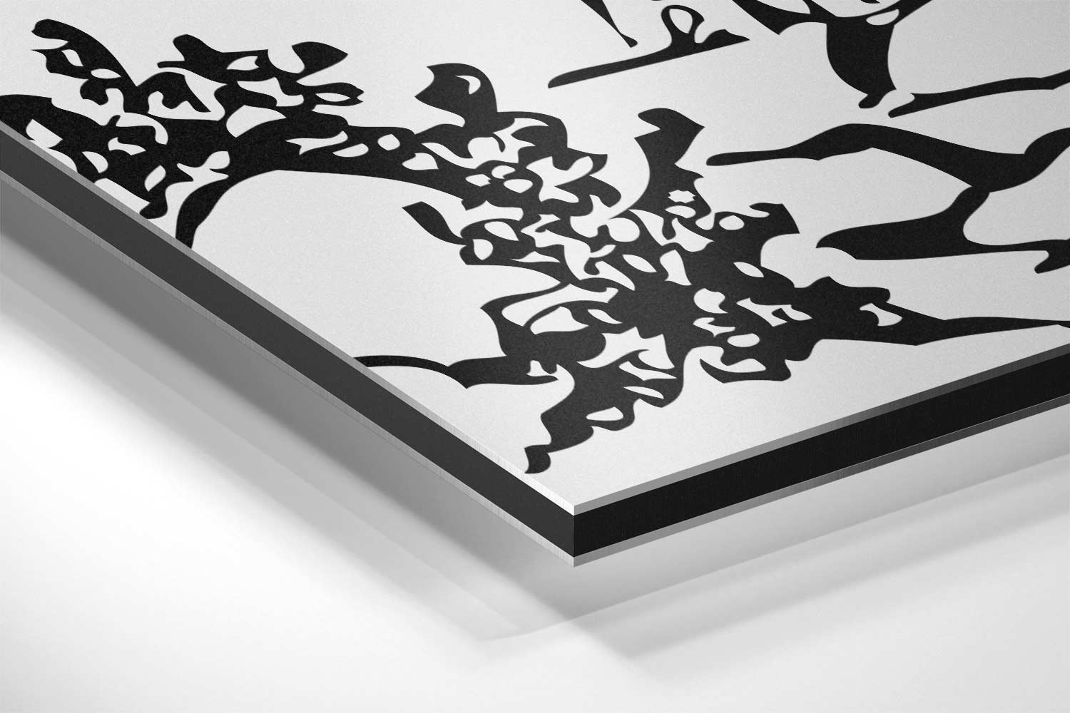 Berglandschap in Zwart-Wit Kunstwerk-canvas-dibond-plexiglas-wanddecoratie-WallArtistic