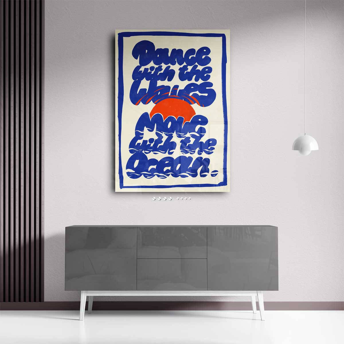 Dans met de Golven Kunstwerk-canvas-dibond-plexiglas-wanddecoratie-WallArtistic