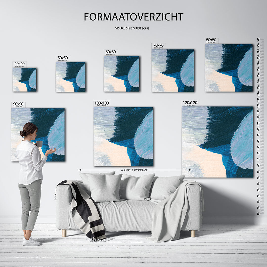 Dynamische kleurencompositie Kunstwerk